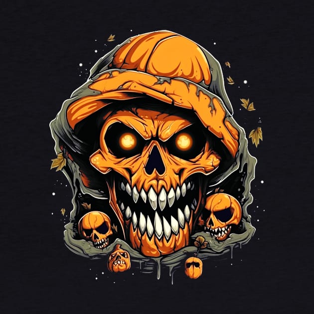 Eerie Halloween Ghoul Art - Spooky Season Delight by Captain Peter Designs